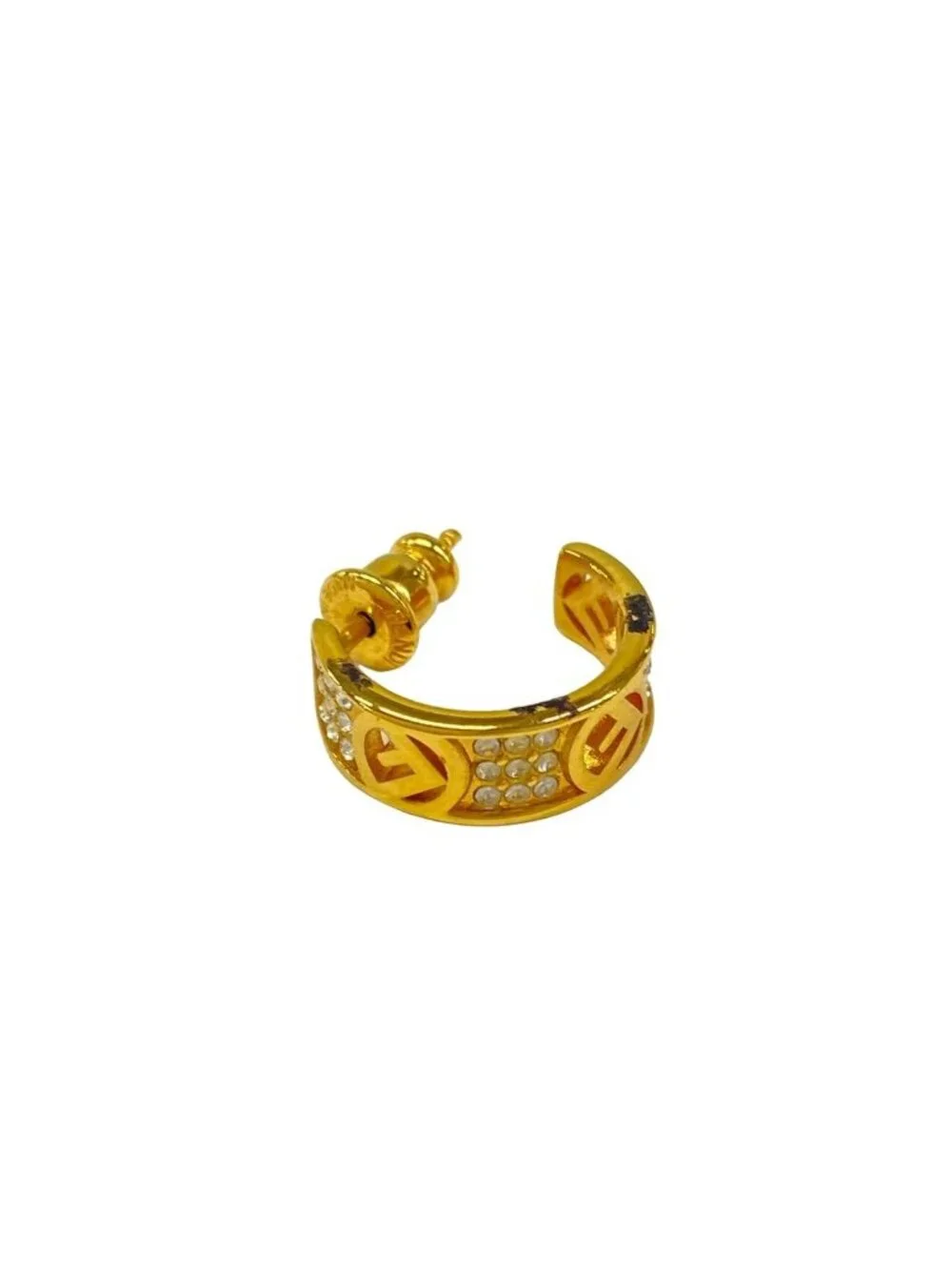 Fendi Earrings F is Fendi Gold Clear